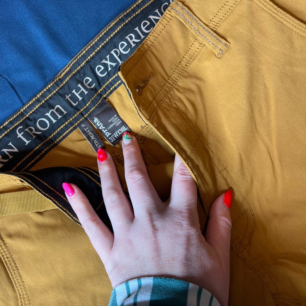 Prana Mustard Cargo Pants